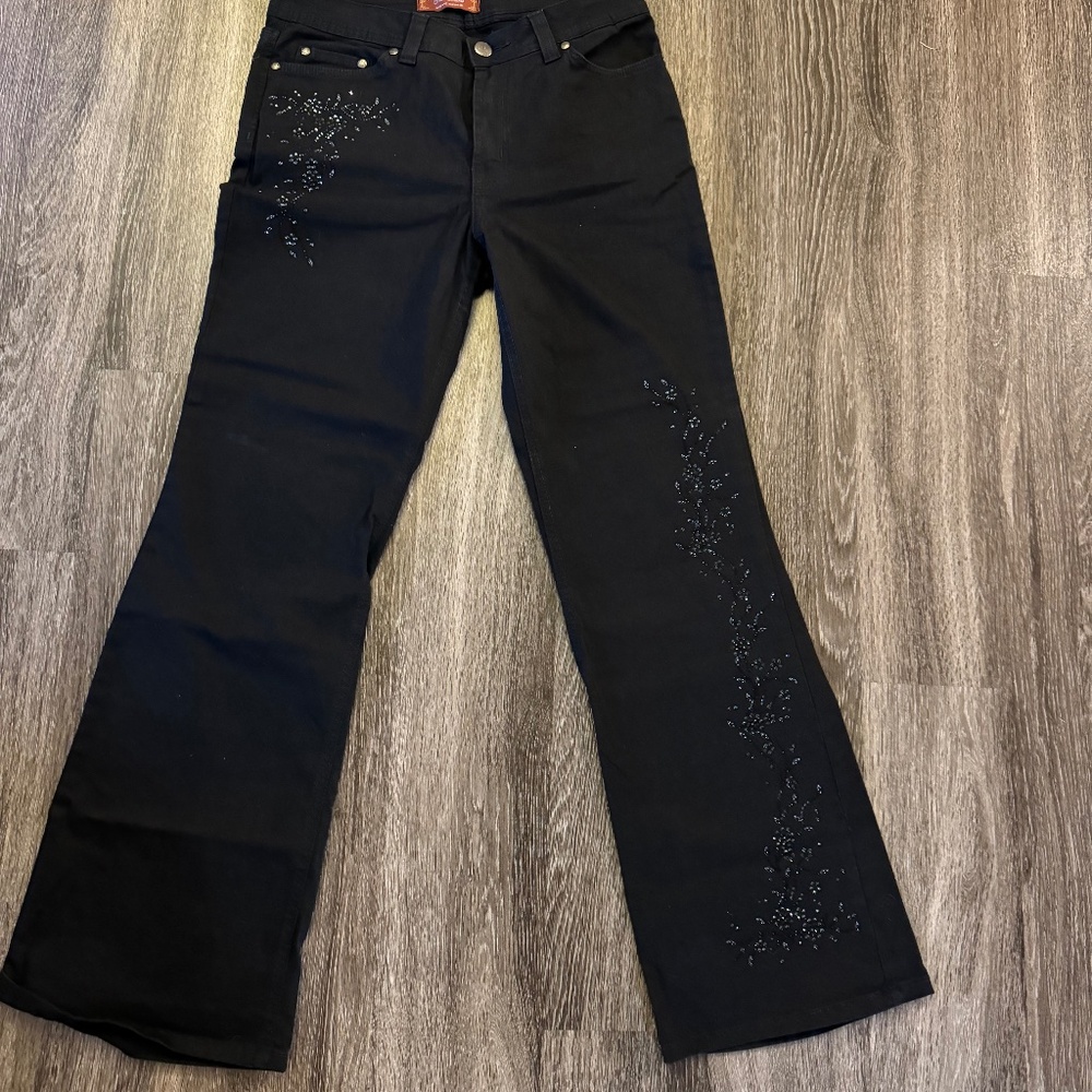 MU Jeans preowned. Beautifully beaded,  leg flare